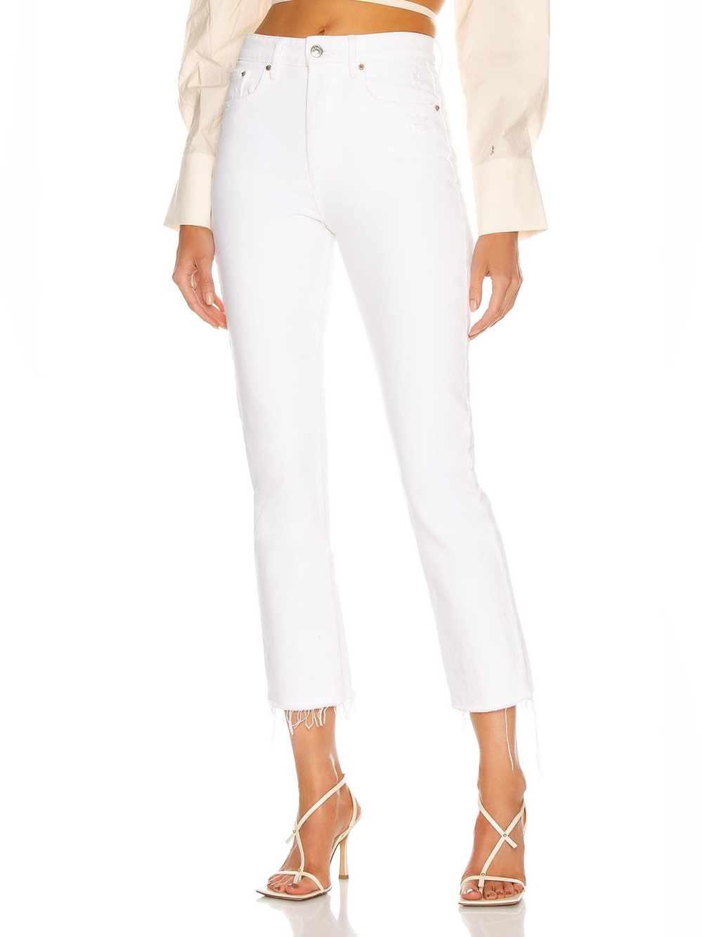 GRLFRND Karolina High Rise Straight Crop Jeans Brentwood Size 25